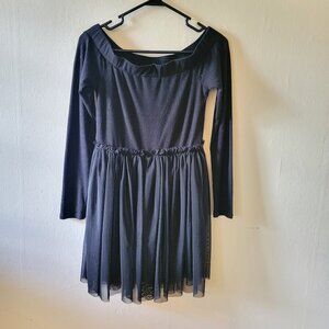 Long Sleeve Knit Bodysuit with Skirt Size M